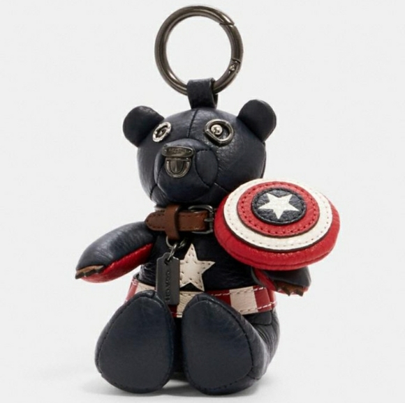 (New) Coach Marvel Collectible Bear Bag Charm - Picture 1 of 4